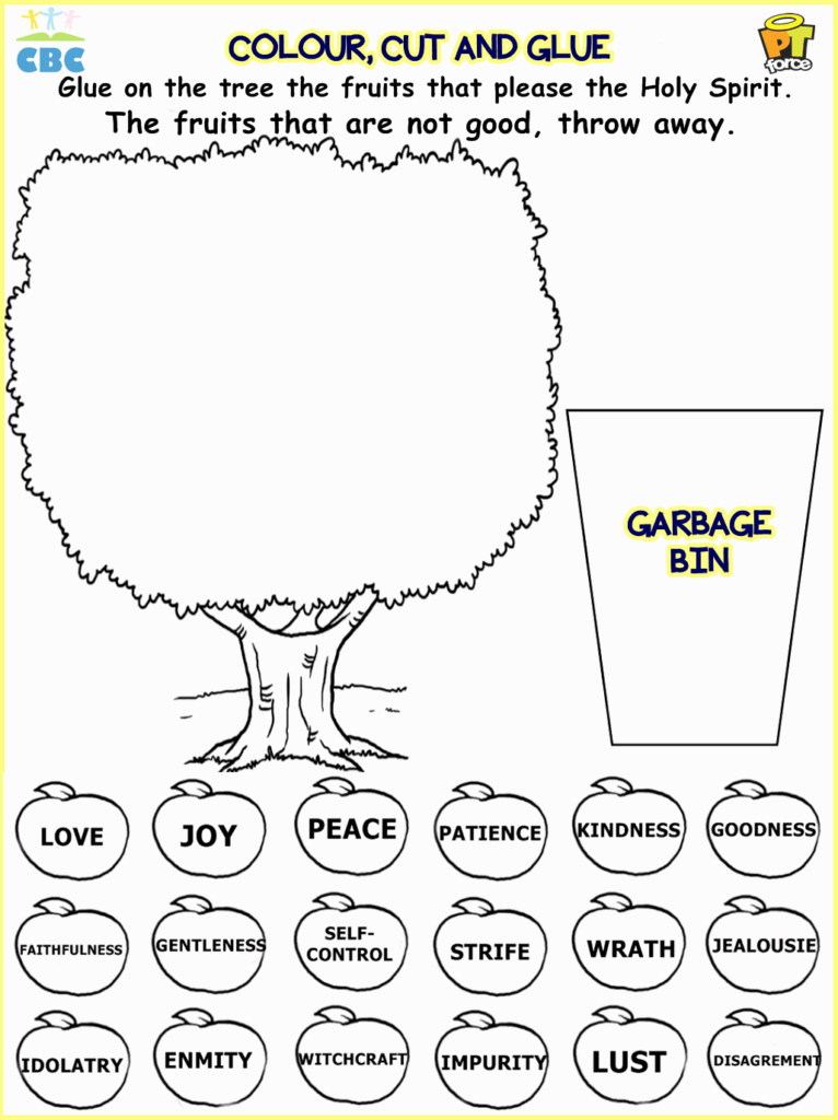 Printable Fruits Of The Holy Spirit Worksheet