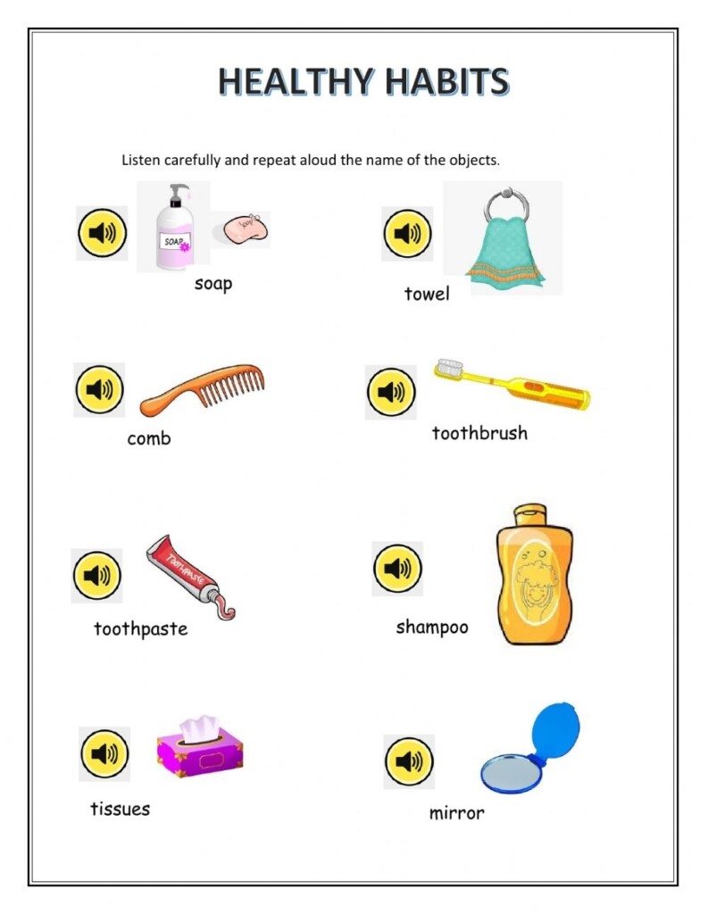 Printable Healthy Habits Worksheets Printable Worksheets