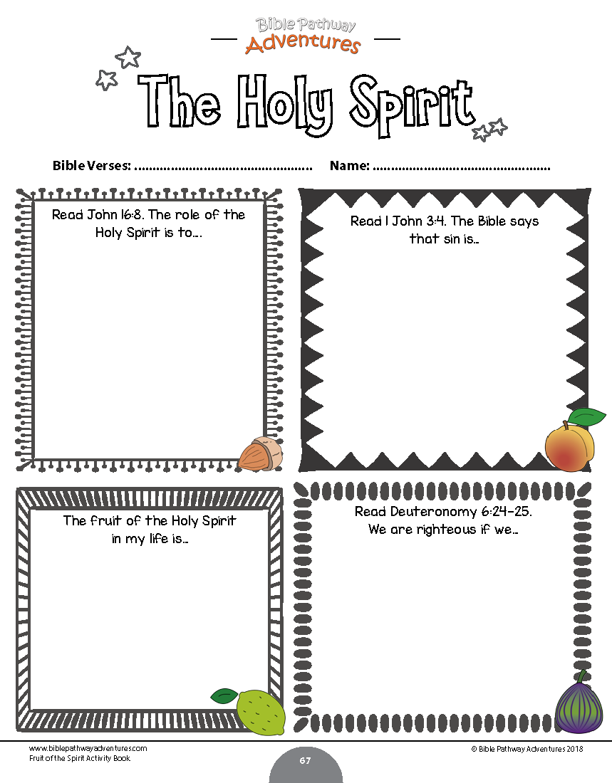 Printable Holy Spirit Worksheets Printable Worksheets