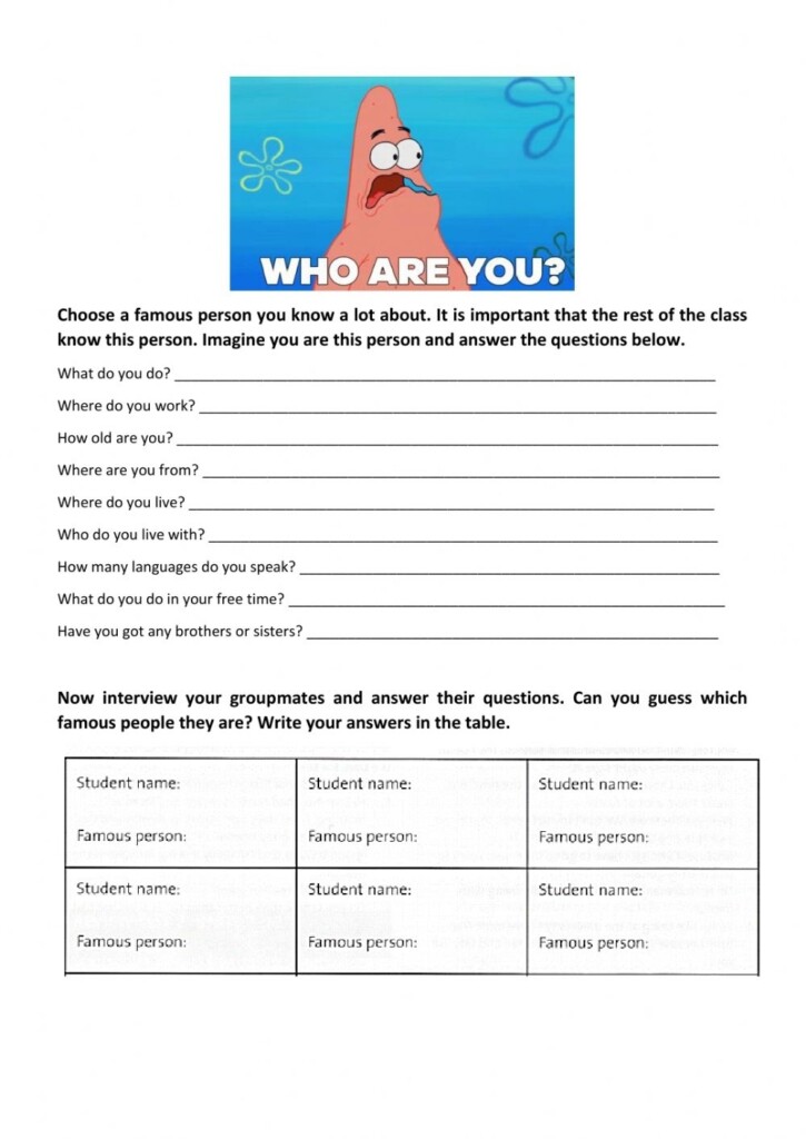Printable Icebreaker Worksheets Pdf Printable Worksheets