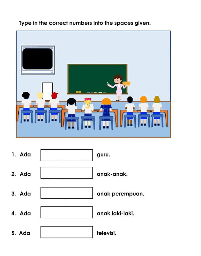 Printable Indonesian Numbers Worksheet Free Download And Print For You