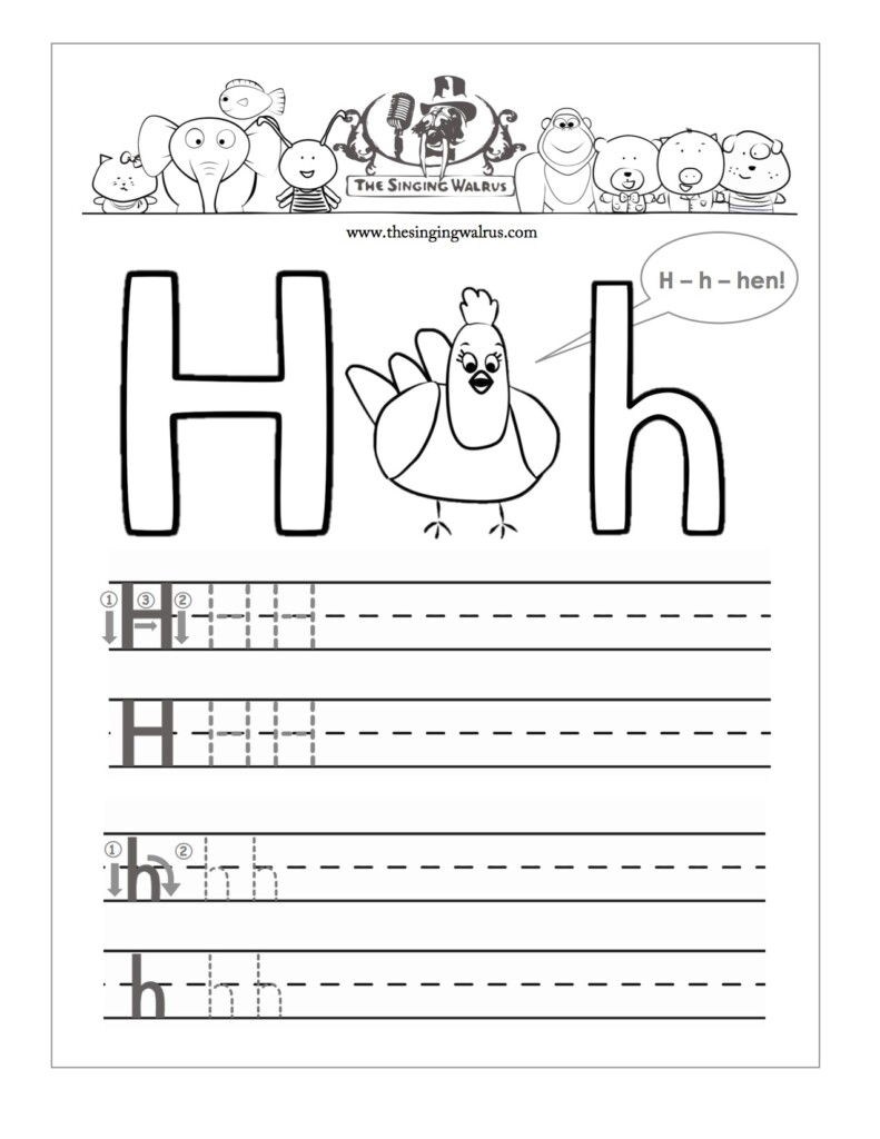 Printable Letter H Worksheets