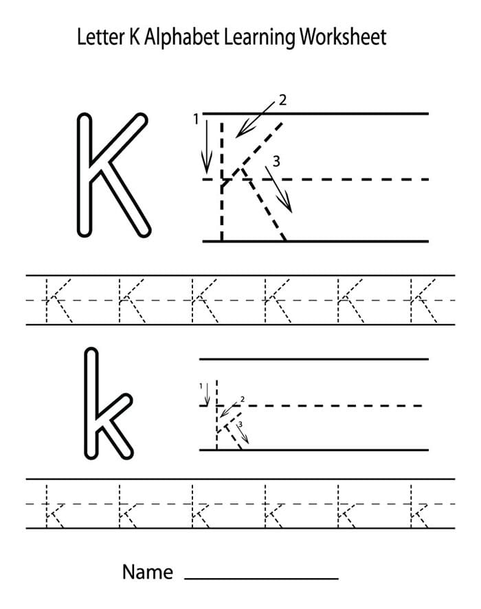Printable Letter K Tracing Worksheets Free Download And Print For You 