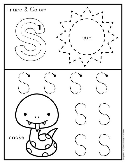Printable Letter S Worksheets