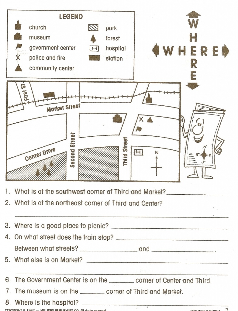 Printable Map Skills Worksheets Free Printable Maps