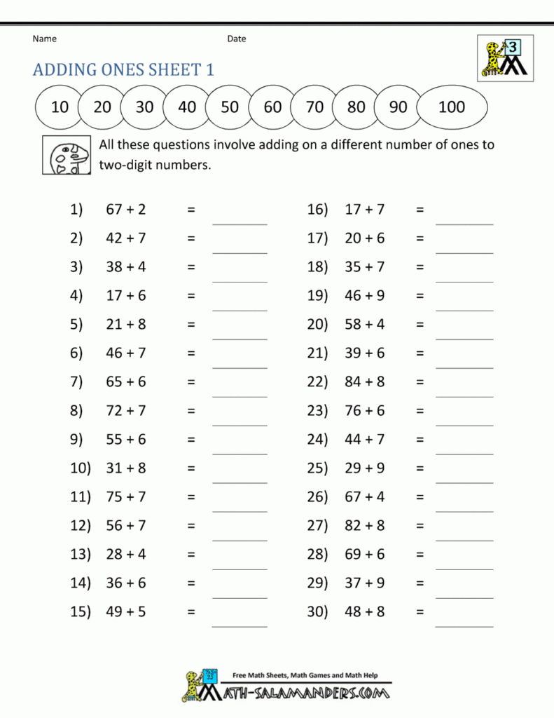 Printable Math Worksheets For 3Rd Graders