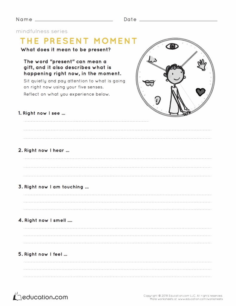 Printable Mindfulness Worksheets For Youth Pdf Printable Worksheets