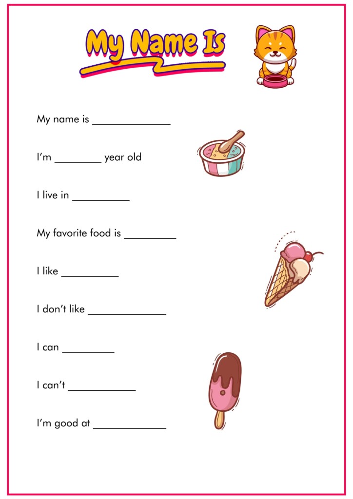 Printable My Name Is Worksheets Printable Calendars AT A GLANCE