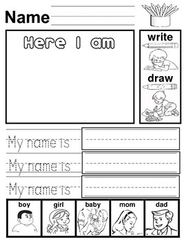 Printable My Name Is Worksheets