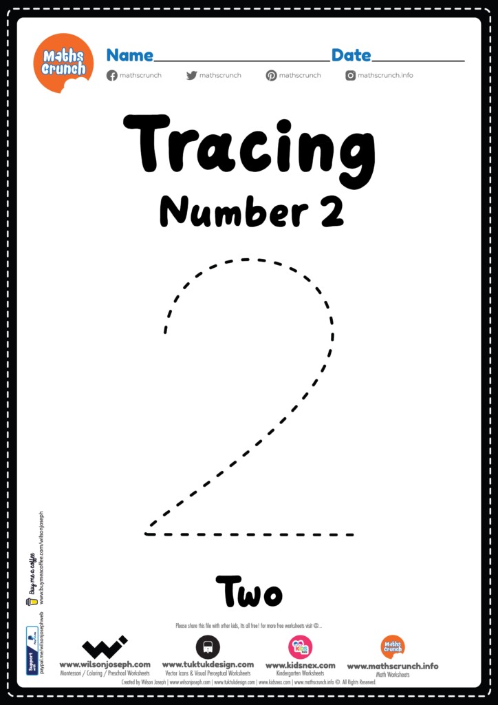 Printable Number 2 Worksheets For Preschool Printable Form Templates 