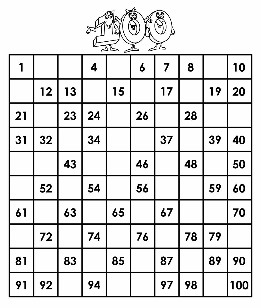 Printable Numbers 1 100 Worksheets Printable Worksheets