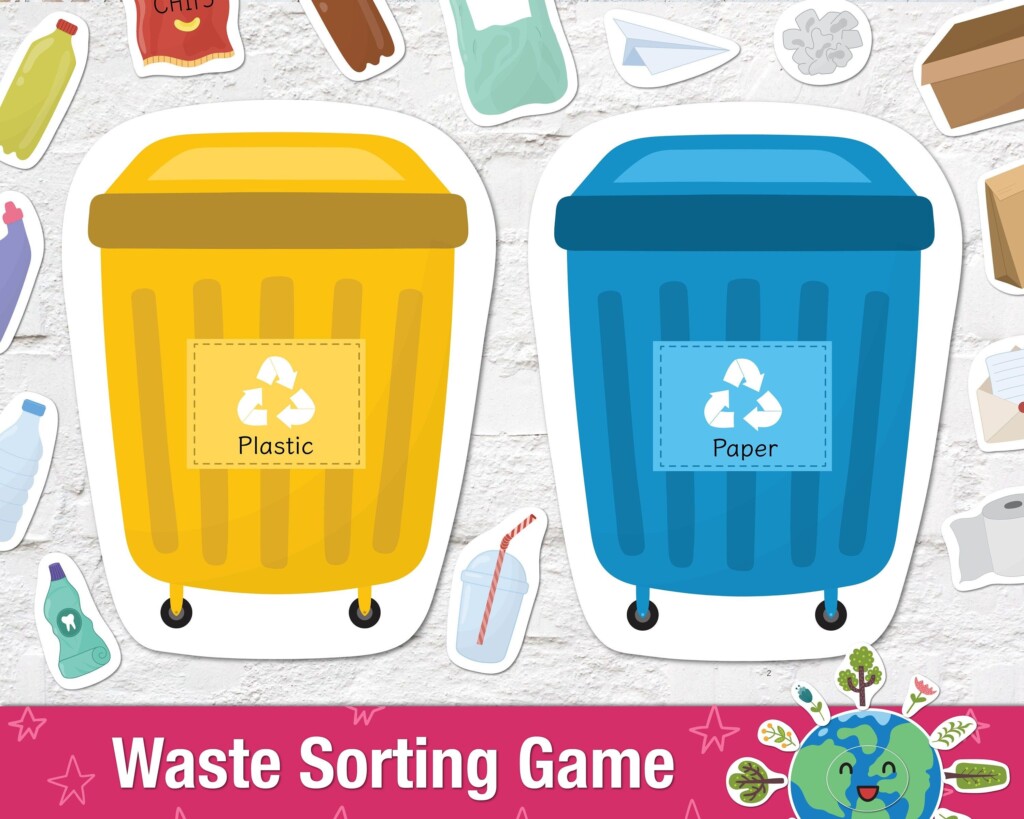 Printable Recycling Sorting Activity Worksheet Printable Word Searches