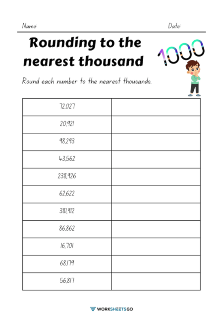 Printable Rounding Numbers Worksheets WorksheetsGO Printable Rounding Numbers Worksheets WorksheetsGO
