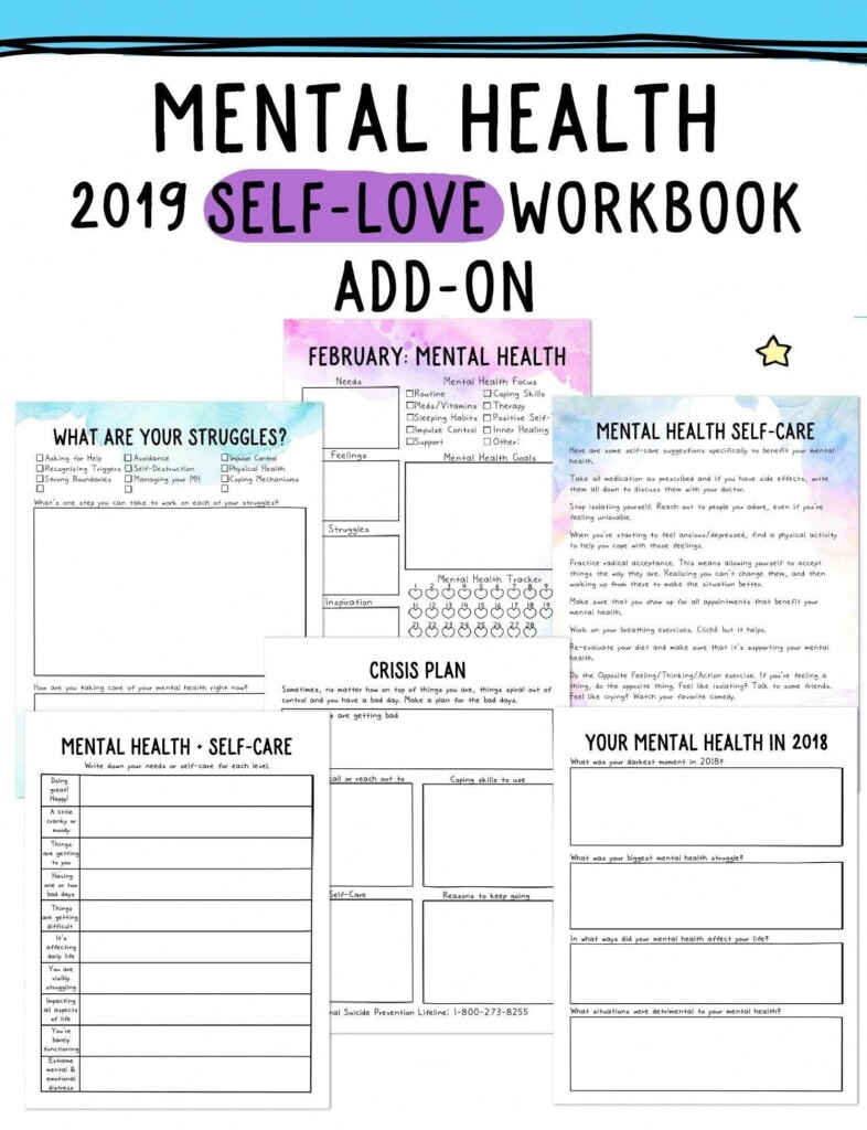 Printable Self Care Plan Worksheet Pdf Tedy Printable Activities