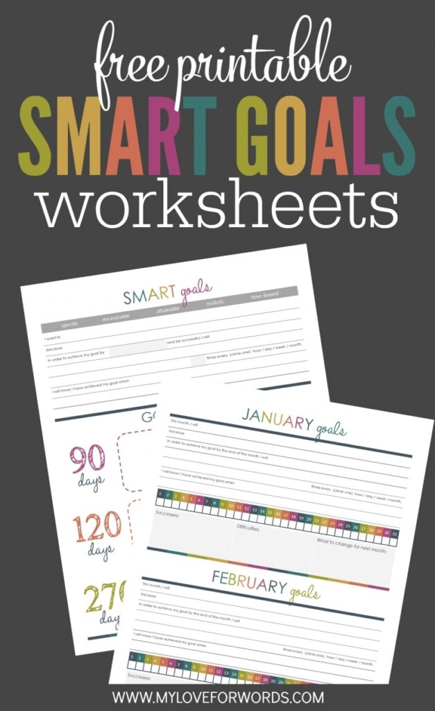 Printable Smart Goals Worksheet Printable Word Searches