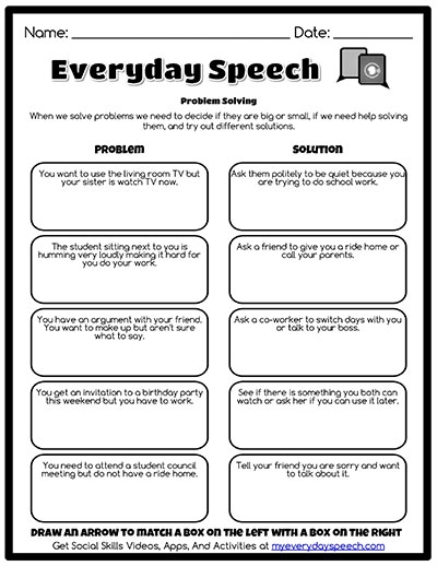 Printable Speech Therapy Worksheets