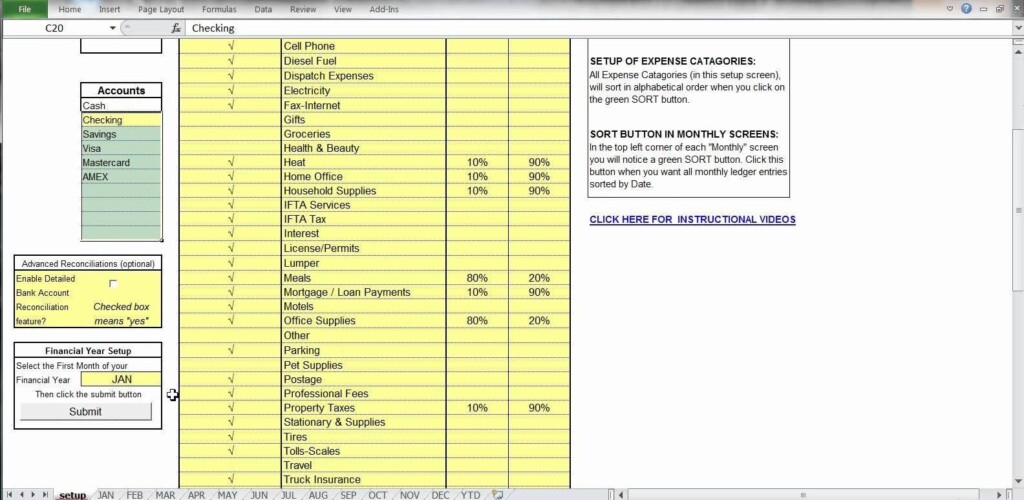Printable Truck Driver Expense Owner Operator Tax Deductions Printable Truck Driver Expense Owner Operator Tax Deductions
