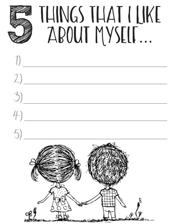 Self Esteem Worksheets For Kids Free Printable Peggy Worksheets