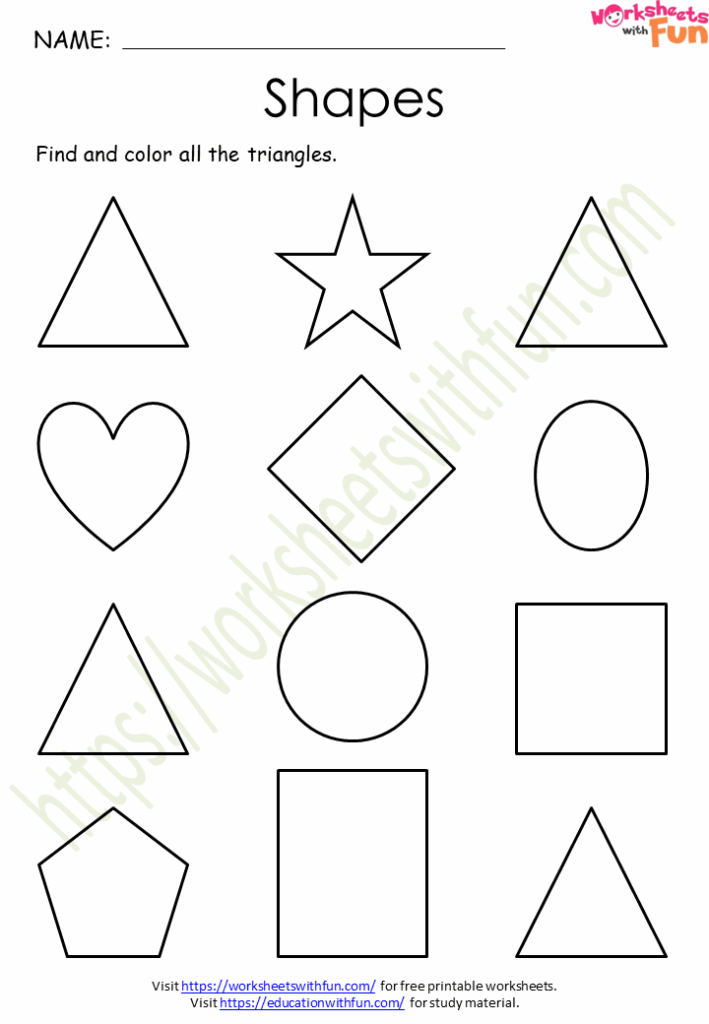 Shapes Worksheets For Preschool Free Printable Belarabyapps 