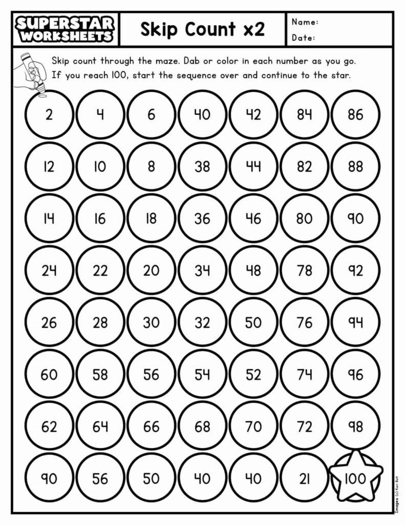 Skip Counting Worksheets Superstar Worksheets Worksheets Library
