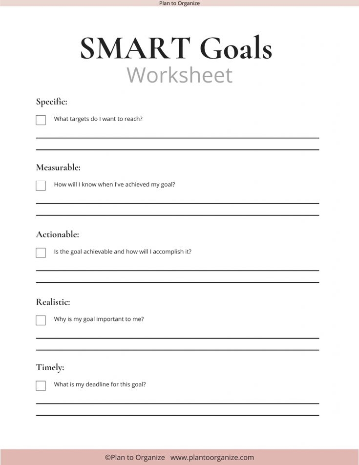 SMART Goals Worksheet Step by Step Guide