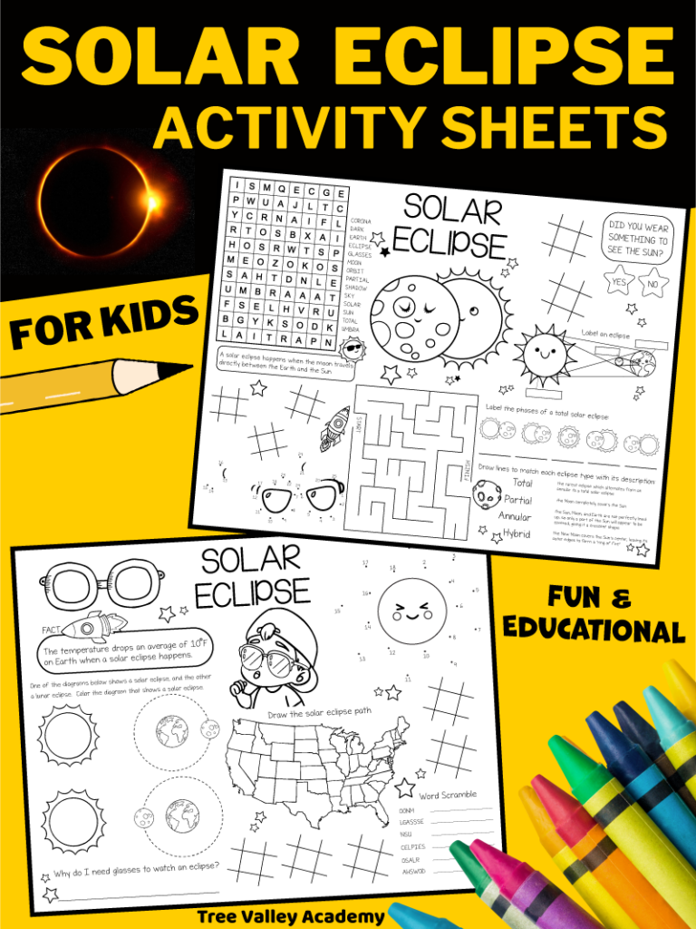 Solar Eclipse Worksheets Tree Valley Academy Solar Eclipse Worksheets Tree Valley Academy