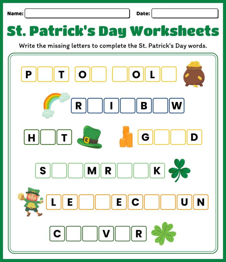 St Patrick 39 s Day Worksheets 11 Free PDF Printables Printablee