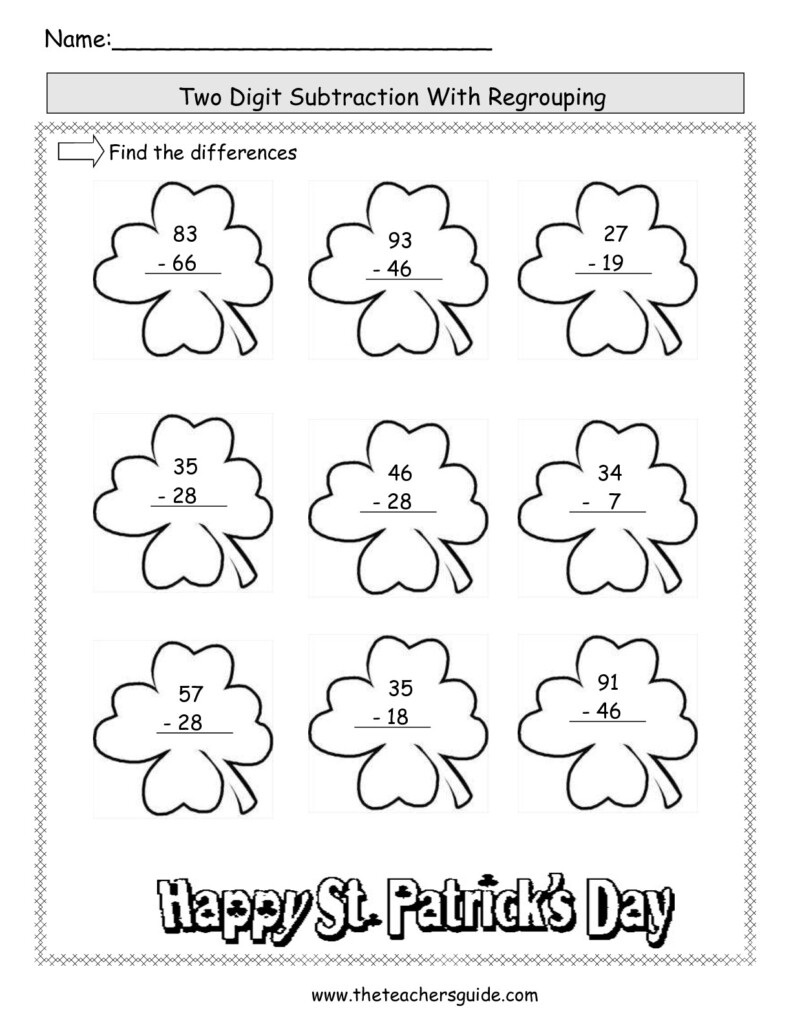 St Patricks Day Worksheets Best Coloring Pages For Kids Free 