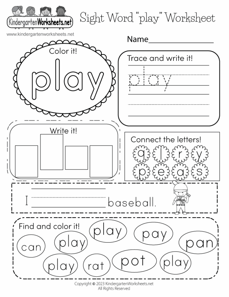 Teaching Sight Words Worksheet Free Kindergarten English Worksheet Teaching Sight Words Worksheet Free Kindergarten English Worksheet