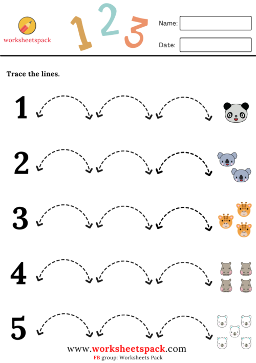 Tracing Curved Lines Worksheets Printable Worksheetspack