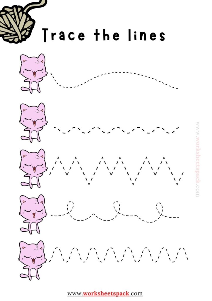 Tracing Straight Lines Worksheets Free Printable Worksheetspack