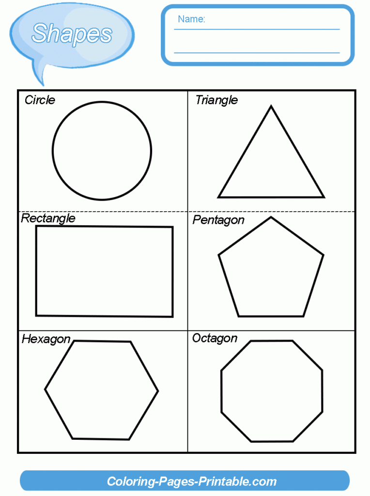 Two Dimensional Shapes Worksheets Kindergarten COLORING PAGES 