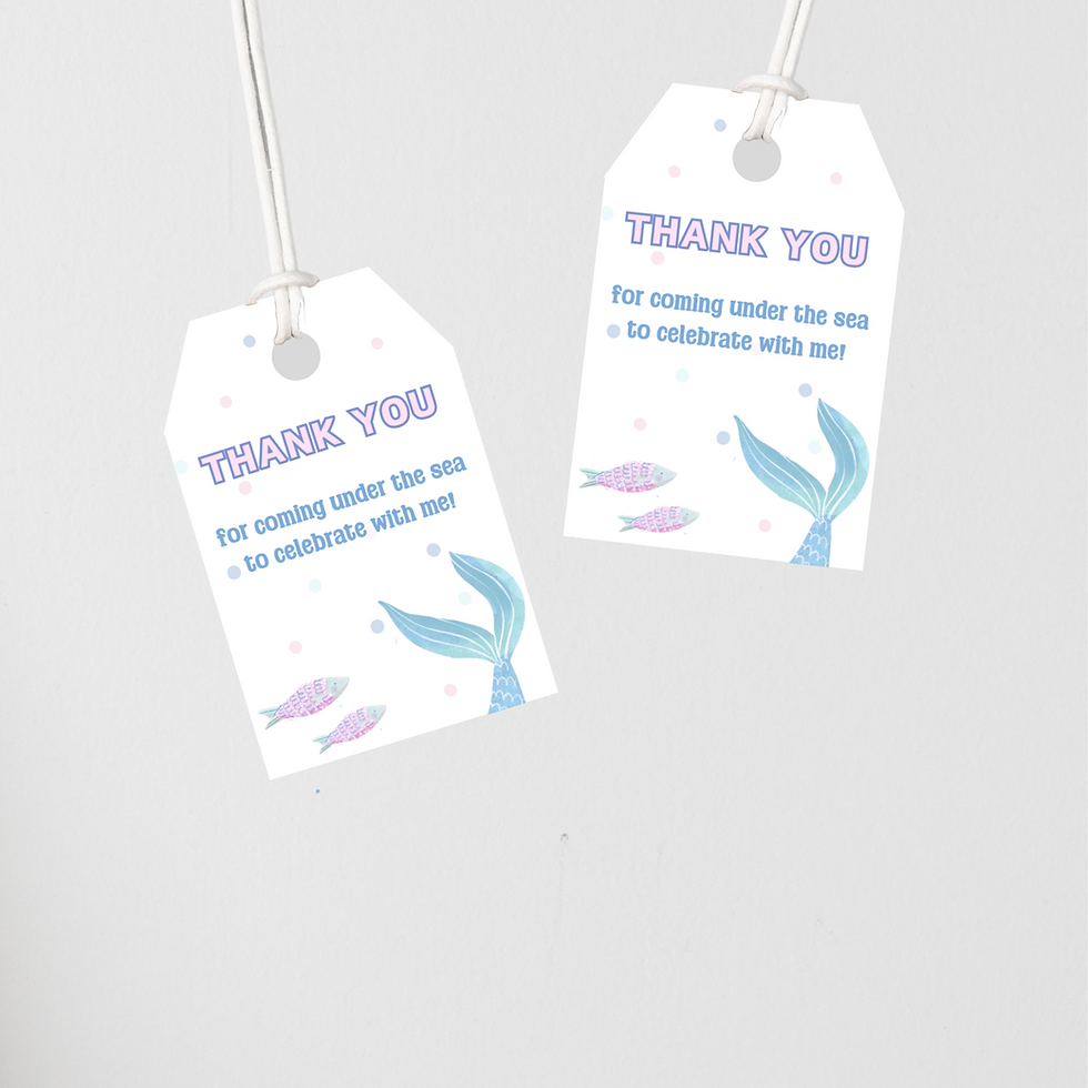 Under The Sea Thank You Gift Tags Grey Doodle Worksheets Library