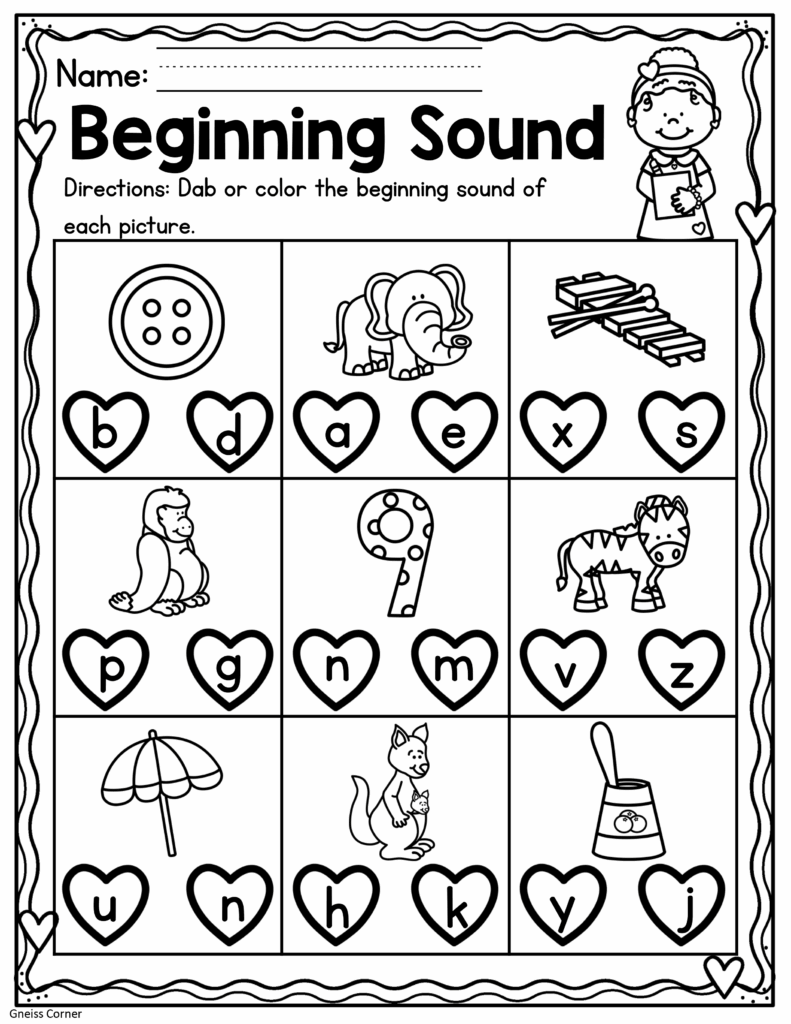 Valentine S Day Worksheets For Kindergarten Printable Kindergarten 