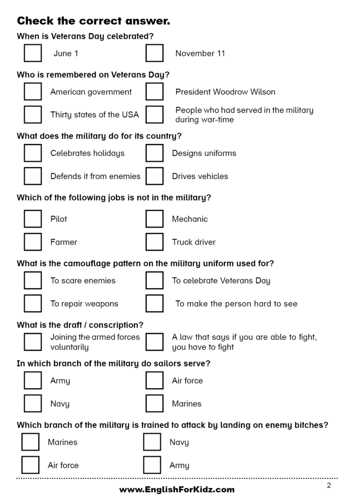 Veterans Day Printable Worksheets And Activity Pages Worksheets Library